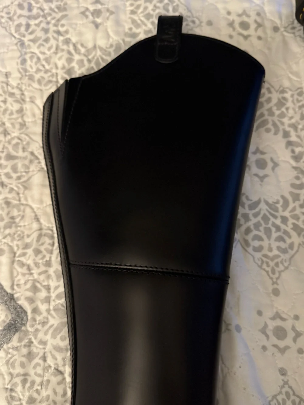 Dr. Marten Amaayah Knee High Leather Riding Boots, Size 9 US (Black)